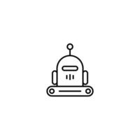 Cute Robot Icon, simple modern icon vector