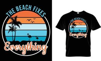 Summer, vacation, typography, surfing T-Shirt design vector