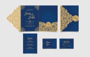 Laser Cut Wedding Invitation Template vector