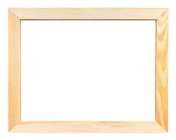 plain wooden picture frame isolated on white photo