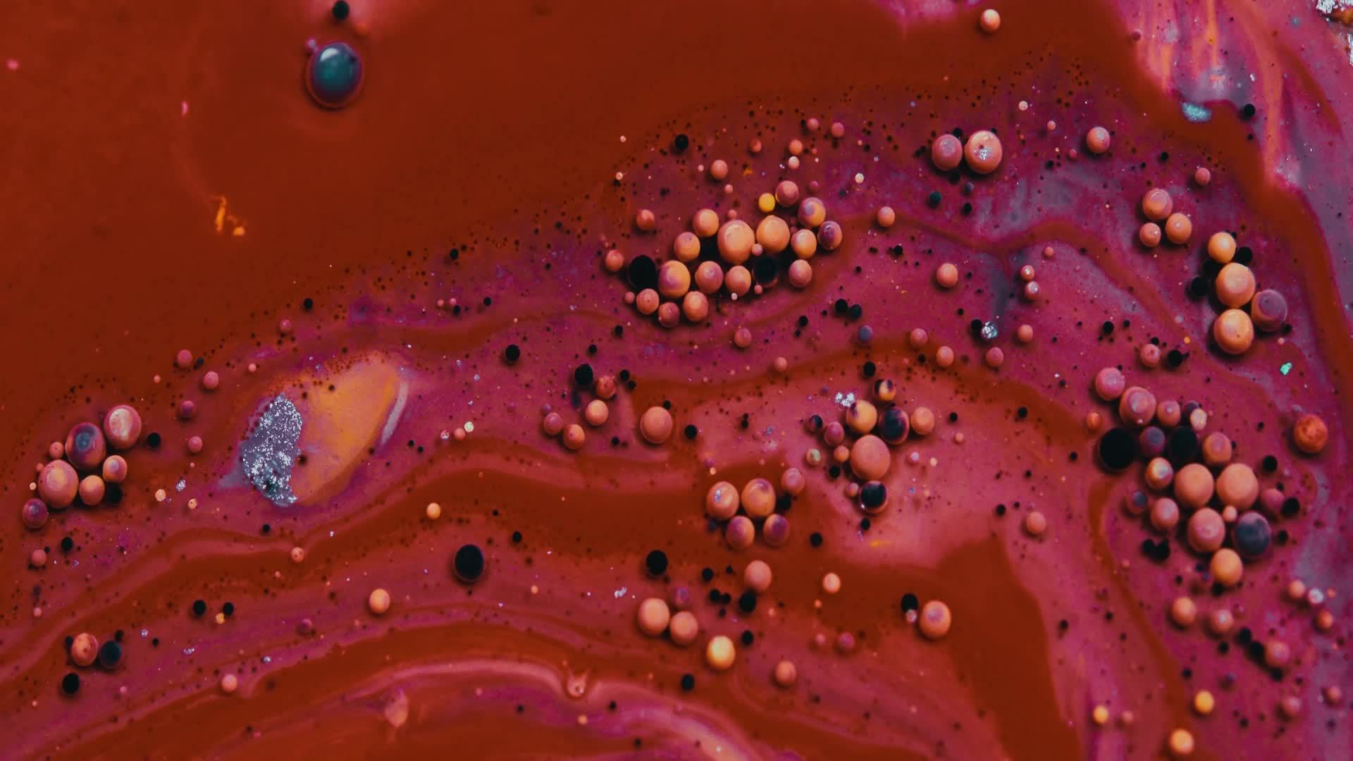 Abstract liquid motion video background, slow flow of colours mixing