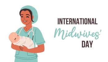 International Midwives day. 5 may. Vector typography for greeting cards, banners or print. Text design. Vector illustration