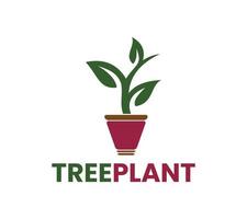 árbol plantando logo diseño con planta de semillero creciente, agricultura, crecer diseño inspiración, en blanco fondo, vector ilustración.