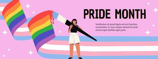 Pride month lgbt rainbow background vector illustration