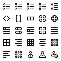 Outline icons for Universal web and mobile. vector