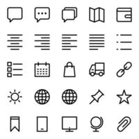 Outline icons for Universal, web. vector