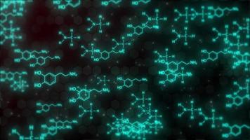 química estructura animación fondo, médico Ciencias y salud antecedentes. molecular estructura químico fórmula estructura, química antecedentes. resumen animación de molecular estructura video