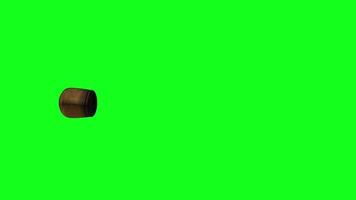 kula träffa till hård vägg realistisk grön skärm video