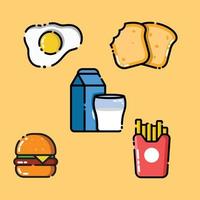 FOOD ILLUSTRATION MBE STYLE vector