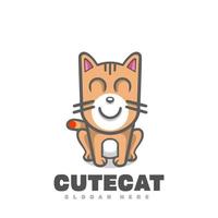 Cat cute mascot vector