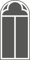 gotisch venster. wijnoogst gebrandschilderd glas kerk kader. element van traditioneel Europese architectuur png