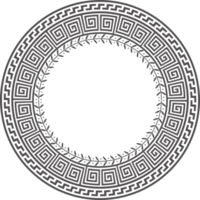 Kreis griechisch rahmen. runden Mäander Grenze. Dekoration Elemente Muster png