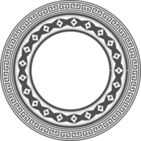 Kreis griechisch rahmen. runden Mäander Grenze. Dekoration Elemente Muster png
