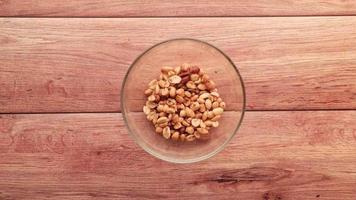 close up of fresh mixed nut in a bowl video