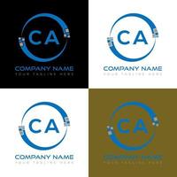 CA letter logo creative design. CA unique design. vector
