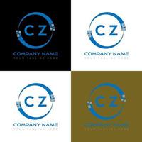 cz letra logo creativo diseño. cz único diseño. vector