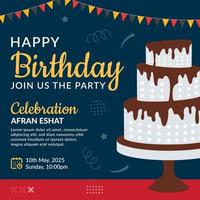 Happy Birthday Celebration invitation template vector