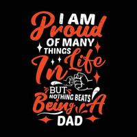 Fathers day typographic quotes t shirt vector. vector