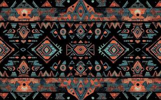 étnico resumen ikat modelo. sin costura modelo en tribal, gente bordado, mexicano estilo. azteca geométrico Arte ornamento diseño de impresión para alfombra, fondo de pantalla, ropa, envase, tela, cubrir, textil vector