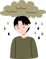 depressed people clipart png