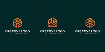 G B Z Initial Logo Design collection vector