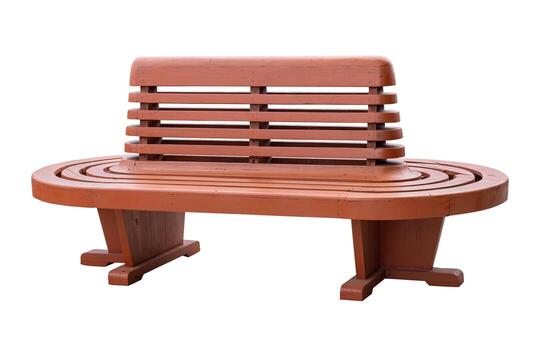 largo rojo de madera silla para decoración aislado en blanco antecedentes con recorte camino foto