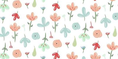 Premium collection floral pattern. Cute floral illlustration. Cute and funny design for toddlers with nature theme. Easy steps to change size and orientation. Find fill pattern on swatches vector