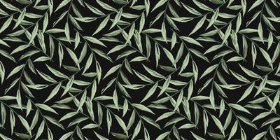 Bamboo leaves seamless pattern. For outfit fashion, fabric or decor. Find fill pattern on swatches vector