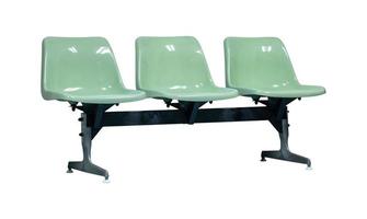 Plastic Chairs Isolated on White Background with Clipping Path photo