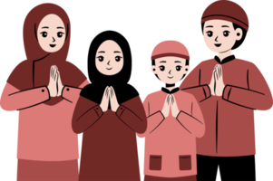 eid mubarak greeting pose cartoon character png