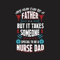 Fathers day typographic t shirt design vector. vector