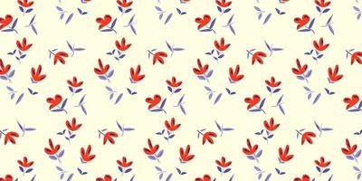 Floral bouquet vector pattern with small flowers and leaves. Find fill pattern on swatches