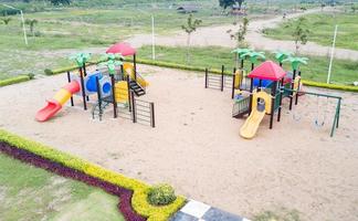 children playground in public park photo