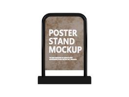 poster stand mockup 3d rendering vector illustration