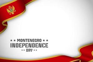 Montenegro Independence Day Background Design vector