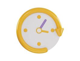 Temporizador reloj icono 3d representación vector ilustración