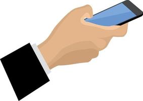 Illustration Of A Mobile Phone In A Hand vector