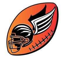 Vector Image Of American Football Helmet And Wings