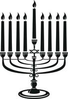 Vector Graphics Of Candle Holder For Hanukkah Holiday