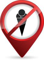 Location Pin With A Warning Sign vector