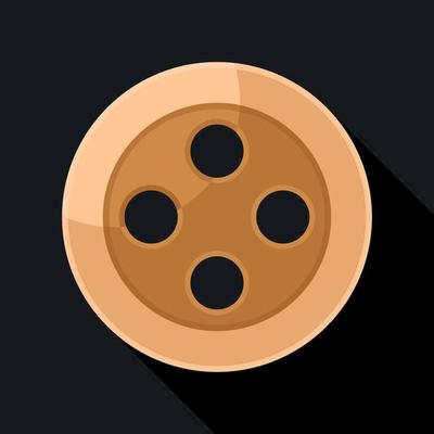 Vector Graphics Of A Button On Black Background