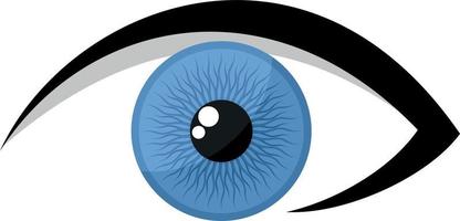 Simple Illustration Of A Blue Eye vector