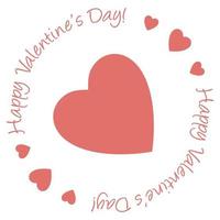 A Sticker With Text Happy Valentine'S Day vector