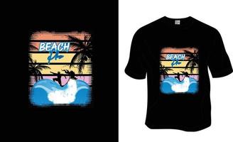 Beach Please, Summer, Beach T-shirt Design. Ready to print for apparel, poster, and illustration. Modern, simple, lettering. vector
