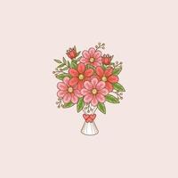 valentines day bouquet vector