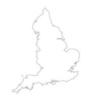 England Map white color with high details vector