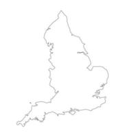 Inglaterra mapa blanco color con alto detalles vector