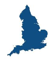 Inglaterra mapa blanco color con alto detalles vector