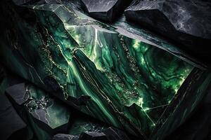 illustration of grey and green marble texture, shiny, slightly glittery texture, metallic effect, warm color and bright lighting photo