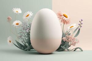 generativo ai ilustración de vistoso Pascua de Resurrección huevos en césped fondo, muy hermosa foto